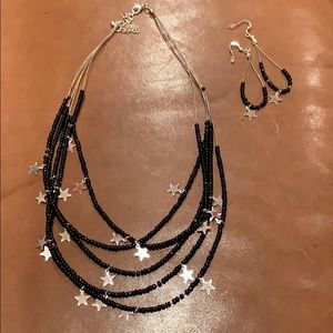 Star necklace and earring set